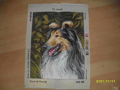 NIEUW Voorbedrukt stramien Collie. Verkoop ook DMC garens, Hobby en Vrije tijd, Borduren en Borduurmachines, Nieuw, Onderdeel of Toebehoren