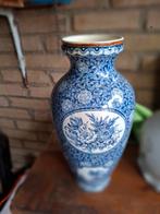 Delfts Blauwe Vintage Vaas, Gebruikt, 50 tot 75 cm, Blauw, Aardewerk of Porselein