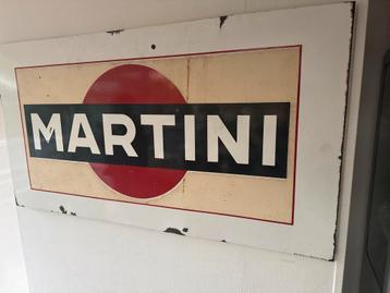 Vintage Martini Emaille Reclamebord beschikbaar voor biedingen