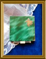 Art deco groene poederdoos, Ophalen of Verzenden