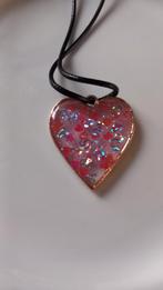 Zelfgemaakte met ketting van hartje (als cadeautje), Nieuw, Ophalen of Verzenden, Roze, Hart