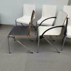 6x DRABERT VUELO houten design stoelen antraciet en wit, Huis en Inrichting, Stoelen, Ophalen, Gebruikt, Vijf, Zes of meer stoelen