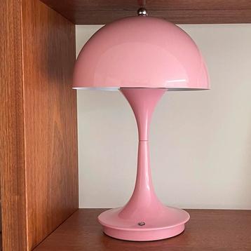 40 cm grote roze flowerpot draadloze tafellamp, dimbaar  beschikbaar voor biedingen