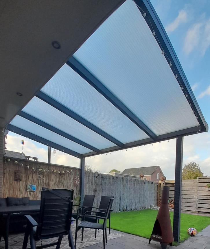 Mooie overkapping 4x2,5m aluminium, Tuin en Terras, Overkappingen, Gebruikt, Veranda, Ophalen