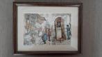 Ingelijste afbeelding Anton Pieck, Huis en Inrichting, Woonaccessoires | Schilderijen, Tekeningen en Foto's, Ophalen, Minder dan 50 cm