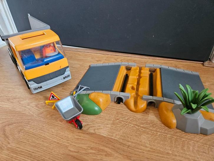 Playmobil Wegwerkzaamheden Set met Kiepwagen, Kinderen en Baby's, Speelgoed | Playmobil, Gebruikt, Complete set, Ophalen of Verzenden