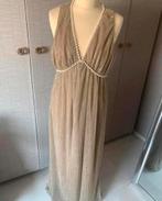 Lange goudkleurige jurk maat L, Overige typen, Overige kleuren, Maat 42/44 (L), Ophalen of Verzenden