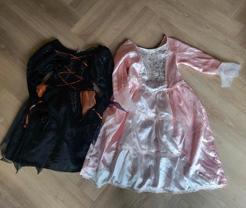 2 verkleedjurkjes - prinses en zwart jurkje, Kinderen en Baby's, Carnavalskleding en Verkleedspullen, Gebruikt, Meisje, 122 t/m 128