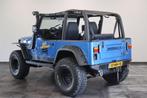 Jeep Wrangler 4.0i Softtop 4WD Luxe Leder Automaat Uniek LED, Auto's, Oldtimers, Cabriolet, Blauw, Vierwielaandrijving, 184 pk