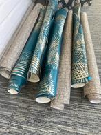 Behangrollen Restanten -Modern krokodil palm print, Ophalen, 10 tot 25 m², Blauw