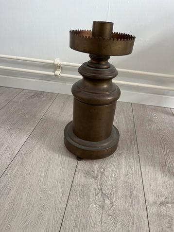 Antieke Lampenvoet Koper/Brons 35cm hoog beschikbaar voor biedingen
