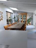 Industriele eetkamer tafel  met 10 stoelen, Ophalen, Overige typen, Zo goed als nieuw, Minder dan 10 m²