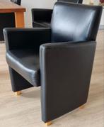 Tekoop 4 leren Eetkamerstoelen, Huis en Inrichting, Ophalen, Gebruikt, Zwart, Kuipstoelen