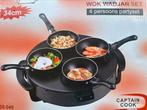 Wok wadjan set/gourmet set, Ophalen of Verzenden, Zo goed als nieuw, 4 t/m 7 personen