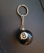 Sleutelhanger Poolball zwart nr. 8, pool ball, Ophalen of Verzenden, Nieuw, Sport