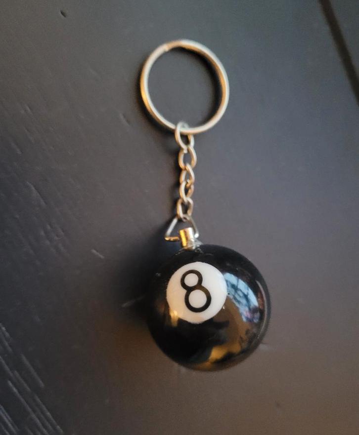 Sleutelhanger Poolball zwart nr. 8, pool ball, Verzamelen, Sleutelhangers, Nieuw, Sport, Ophalen of Verzenden