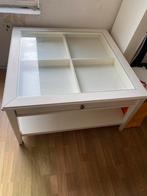 Gratis Witte Salontafel met Glazen Blad - ikea liatorp, Huis en Inrichting, Ophalen, 100 tot 150 cm, Vierkant, 50 tot 100 cm