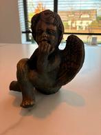 Antiek Engelenbeeldje- cherubijn 20 CM, Tuin en Terras, Tuinbeelden, Ophalen, Gebruikt, Steen, Engelenbeeld