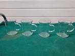 theemokken, 4 stuks, glas, met oor, Huis en Inrichting, Keuken | Servies, Ophalen of Verzenden, 'T Olde Gre-j, Info@toldegrej.nl