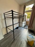 hoogslaper zwart ijzer, Huis en Inrichting, Slaapkamer | Stapelbedden en Hoogslapers, Eenpersoons, Ophalen of Verzenden, Zo goed als nieuw
