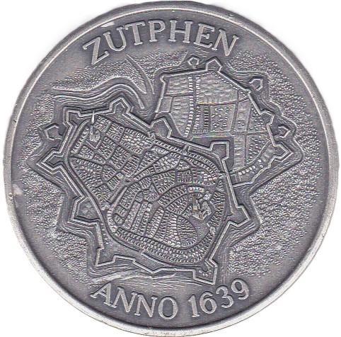 25 JAAR BEVOLKINGS ONDEZOEK ZUTPHEN ANNO 1639, Postzegels en Munten, Penningen en Medailles, Overige materialen, Ophalen of Verzenden