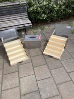 Vintage Viskoffer met Lades en Metalen Box, Ophalen