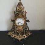 Antieke Koperen Pendule Klok € 195,00, Ophalen