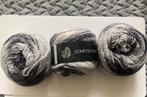 partij 300 gr Lana Grossa Gomitola Conseta, zwart/grijs/wit, Ophalen of Verzenden, Nieuw, Breien of Haken, Wol of Garen