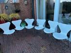 6x Fritz Hansen Vlinderstoelen, Ophalen, Gebruikt, Wit, Vijf, Zes of meer stoelen
