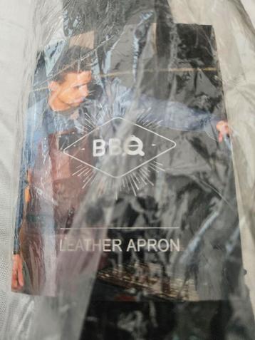 Lederen BBQ Schort - Donkerbruin beschikbaar voor biedingen