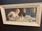 Grote witte lijst met moeder baby engel, Ophalen