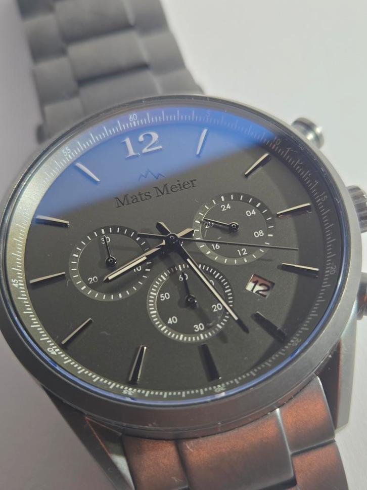 Mats Meier Polshorloge, Sieraden, Tassen en Uiterlijk, Horloges | Heren, Zo goed als nieuw, Polshorloge, Overige merken, Staal