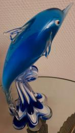 Beeld dolfijn sculptuur murano mondgeblazen glas gaaf uniek, Ophalen of Verzenden