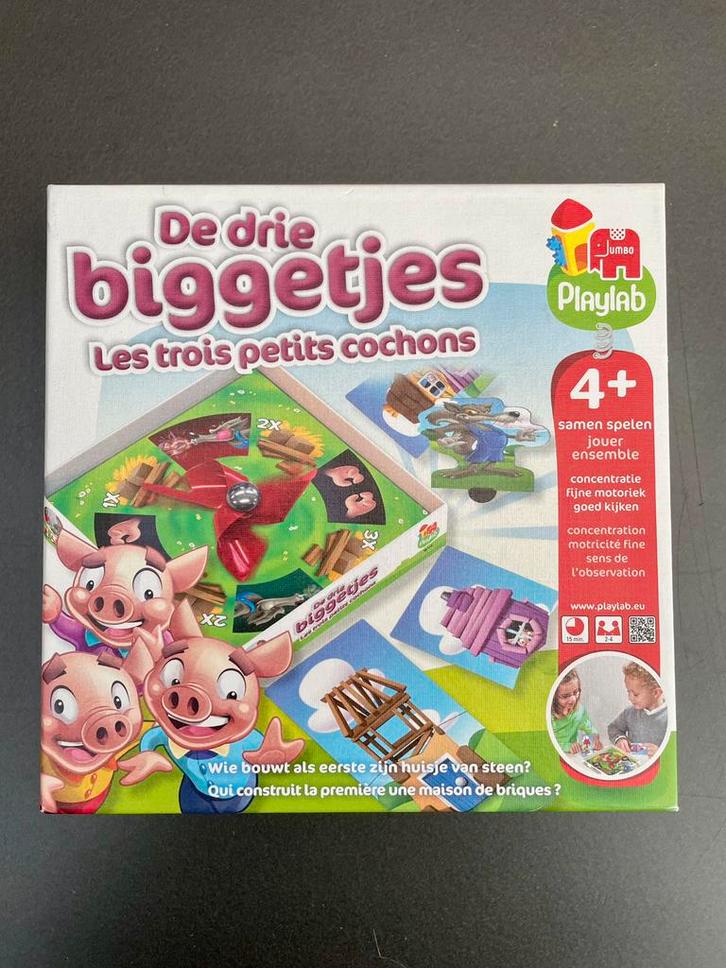 TE KOOP: spel De drie biggetjes ZGAN, Hobby en Vrije tijd, Gezelschapsspellen | Bordspellen, Zo goed als nieuw, Ophalen of Verzenden