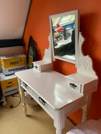Vintage Kaptafel makeuptafel met Spiegel, Huis en Inrichting, Tafels | Kaptafels, Ophalen, Gebruikt, 100 tot 150 cm, 50 tot 100 cm