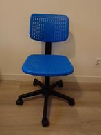 Ikea kinderbureaustoel blauw in hoogte verstelbaar, Ophalen, Gebruikt, Blauw, Bureaustoel