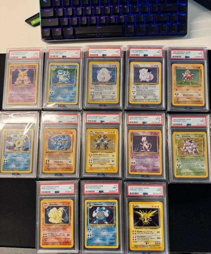 Pokemon base set unlimited near complete psa 9, Hobby en Vrije tijd, Verzamelkaartspellen | Pokémon, Ophalen of Verzenden