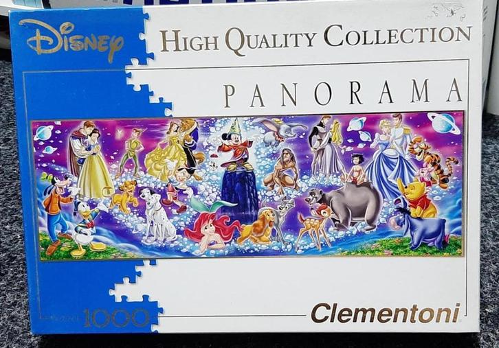 Puzzel - Disney Panorama  1000 stukjes, Hobby en Vrije tijd, Denksport en Puzzels, Zo goed als nieuw, Legpuzzel, 500 t/m 1500 stukjes