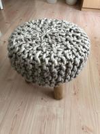 Poef, Hout, Minder dan 50 cm, Rond, Minder dan 50 cm