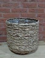 riet/stro bloempot H:32cm / D:28cm, Overige materialen, Gebruikt, Rond, Binnen
