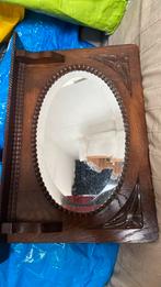 Eiken ovale spiegel, Antiek en Kunst, Ophalen of Verzenden, Ovaal