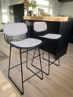 Twee HK Living Barkrukken Zwart incl Grijs/Beige Kussens, Huis en Inrichting, Ophalen, Zo goed als nieuw