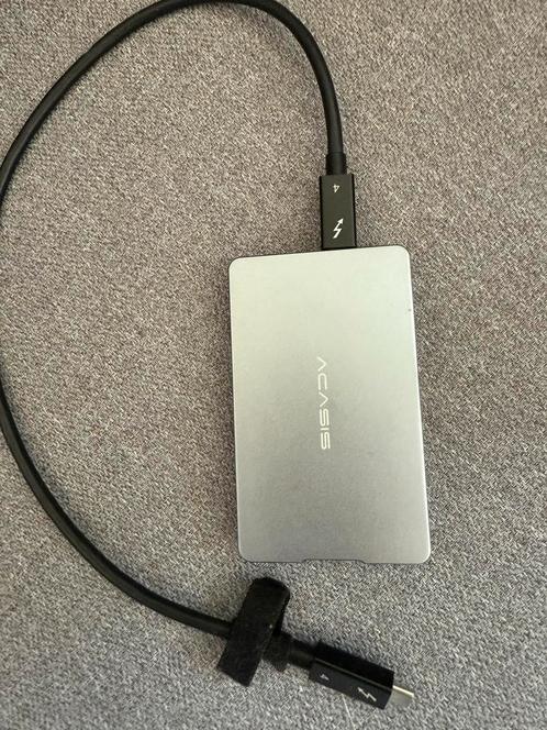 NVMe behuizing M.2 40Gbps thunderbolt 4, Computers en Software, Harde schijven, Zo goed als nieuw, Laptop, USB, Verzenden