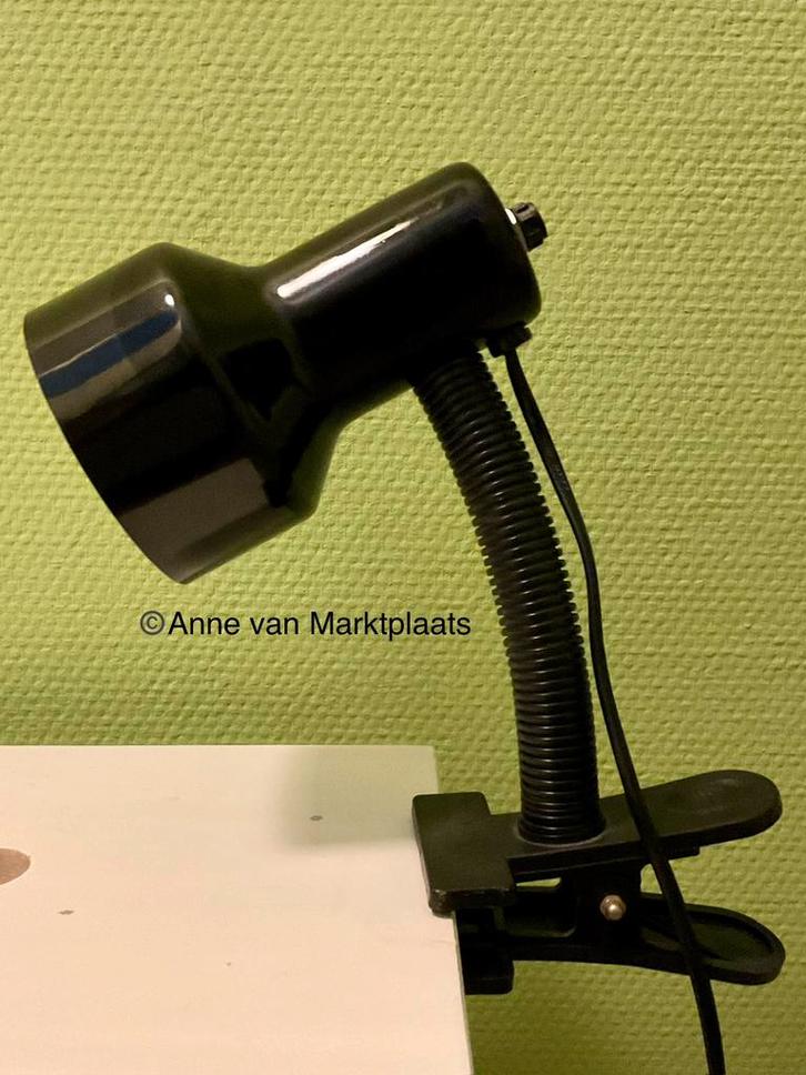 Vintage knijp spot zwart knijpspot, Huis en Inrichting, Lampen | Spots, Zo goed als nieuw, Metaal of Aluminium, Ophalen of Verzenden