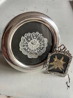 Antiek zilver fotolijstje + zilverplate lijstje, Ophalen of Verzenden, Zilver