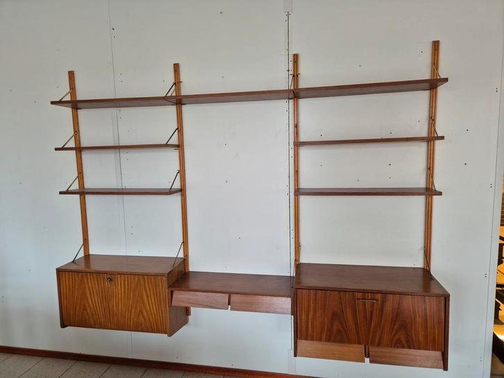 Vintage Wandsysteem Jaren 60/70, Huis en Inrichting, Kasten | Wandmeubels, Gebruikt, 150 tot 200 cm, 200 tot 250 cm, 25 tot 50 cm