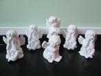 6 Witte Porseleinen Engeltjes Engelen, Diversen, Kerst, Ophalen of Verzenden, Nieuw