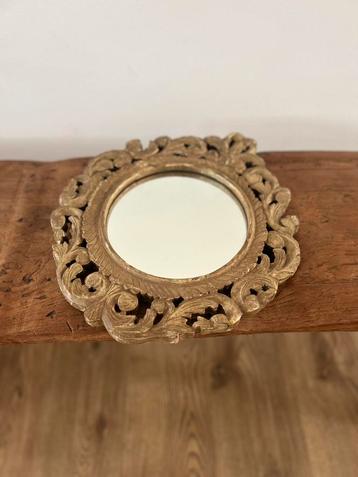 Sia barok houten spiegel goudkleurig houtlook vintage look beschikbaar voor biedingen