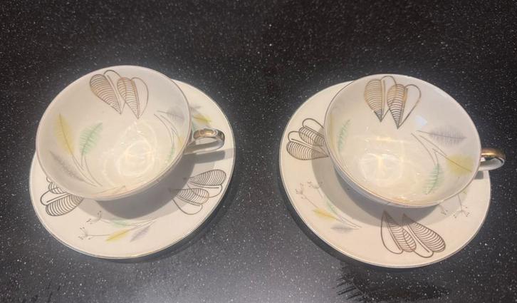 Z & Co Tirschenreuth bavaria kop en schotels vintage antiek, Antiek en Kunst, Antiek | Servies los, Ophalen of Verzenden