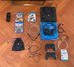 Playstation 4 + Sony tv, Spelcomputers en Games, Spelcomputers | Sony PlayStation 4, Ophalen, Gebruikt, Met 2 controllers, 1 TB